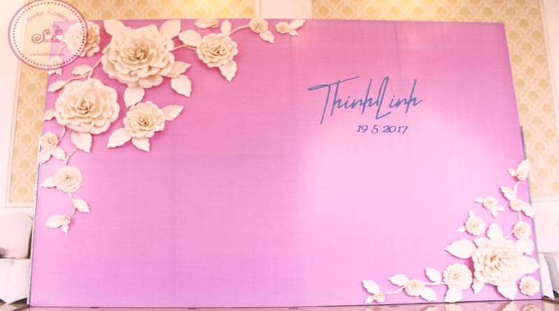 Hoa giấy trang trí cưới đẹp hiện nay