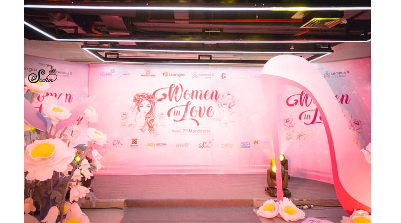 Hoa giấy trang trí Women in love-trang trí hoa giấy 8/3 Trần Gia