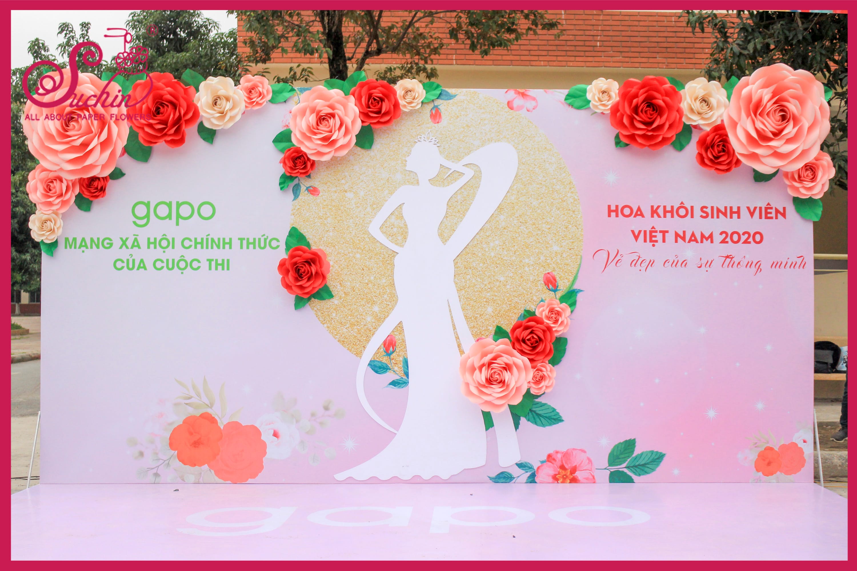 Backdrop cuộc thi hoa khôi sinh viên