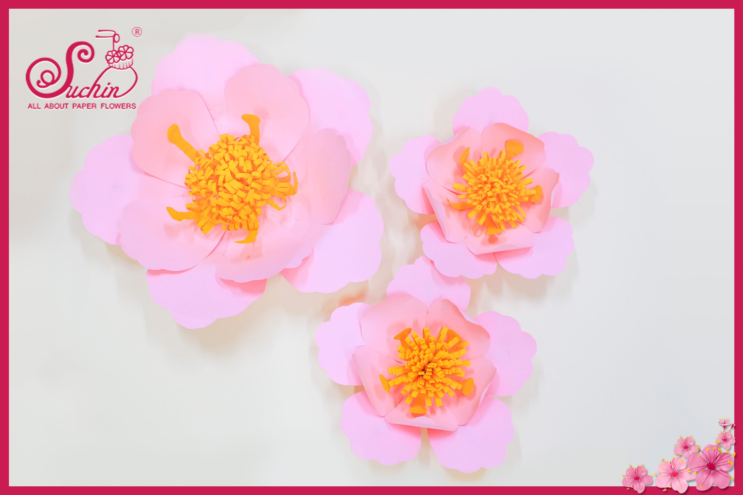 Hoa đào giấy mỹ thuật