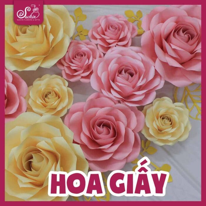 CHỌN HOA GIẤY MỸ THUẬT HAY HOA MÚT XỐP KHI TRANG TRÍ BACKDROP?